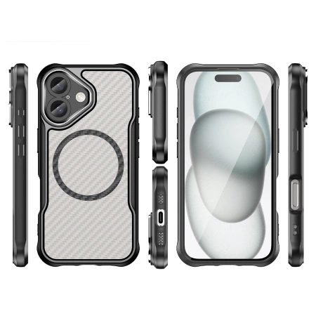 Etui silikonowe Leading Series MagSafe do iPhone 16 Plus - czarne