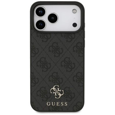 Guess 4G Small Classic Logo MagSafe Hülle für iPhone 17 Pro Max – Schwarz