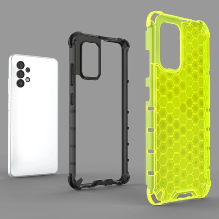 Honeycomb Panzerhülle mit Gelrahmen für Samsung Galaxy A03s (166,5) schwarz