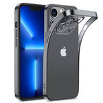 Joyroom 14Q Case Hülle für iPhone 14 Plus Hülle mit Metallic-Rahmen schwarz (JR-14Q3-black)