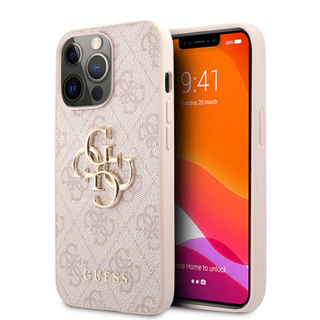 Guess nakładka do iPhone 13 Pro / 13 6,1&quot; GUHCP13L4GMGPI różowy hard case 4G Big Metal Logo