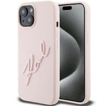 Karl Lagerfeld Silicone Karl Script case for iPhone 15 - pink