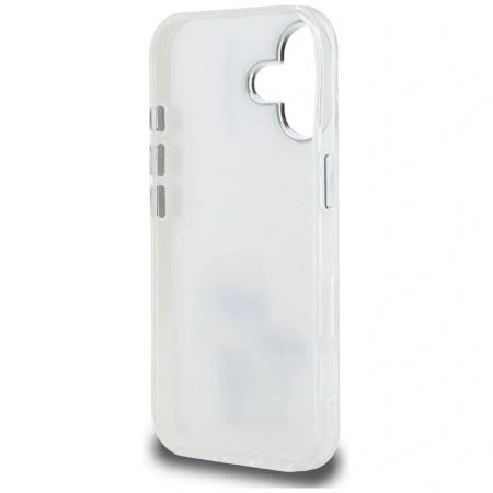 Karl Lagerfeld IML Aquarelle Karl &amp; Choupette &amp; Logo iPhone 16 Case - White