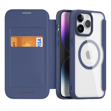 Dux Ducis Skin X Pro Magnetic Flip MagSafe Case iPhone 15 Pro Max - Blue