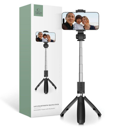 TECH-PROTECT L01S WIRELESS SELFIE STICK TRIPOD BLACK