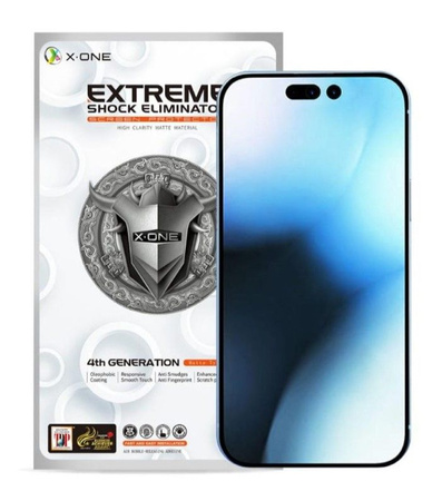 Szkło hartowane X-ONE Extreme Shock Eliminator 4th gen. - do iPhone 15 Pro