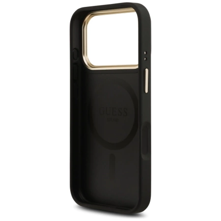 Guess 4G Stripe MagSafe Hülle für iPhone 17 Pro - Schwarz