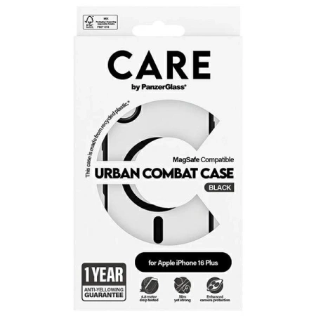 Etui CARE by PanzerGlass Flagship Urban Case MagSafe na iPhone 16 Plus - przezroczysty