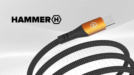 Hammer Kabel USB-C do USB-C 5A 100W 1m czarny