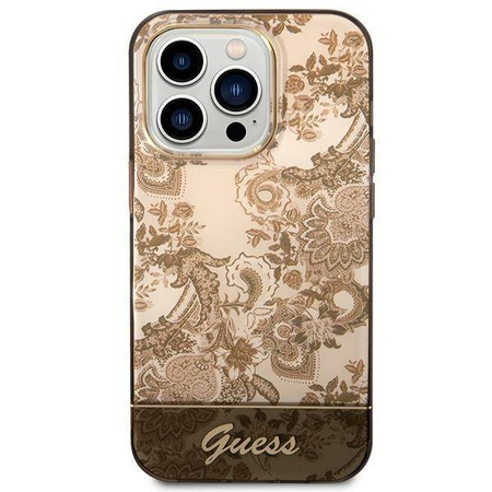 Guess Porcelain Collection - Etui iPhone 14 Pro Max (ochre)