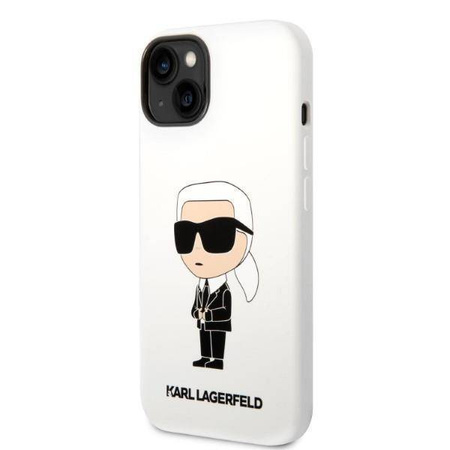 Karl Lagerfeld Silicone NFT Ikonik - Etui iPhone 14 Plus (biały)