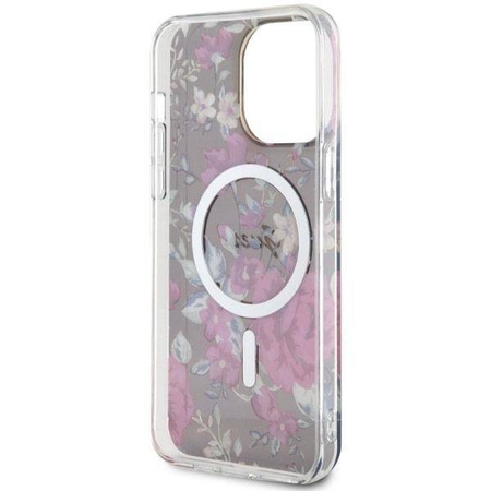 Guess GUHMP14XHCFWSA iPhone 14 Pro Max 6,7&quot; grün/khaki Hardcase Flower MagSafe