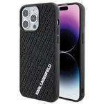 Karl Lagerfeld 3D Rubber Multi Logo Hülle für iPhone 15 Pro Max – Schwarz