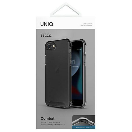 UNIQ etui Combat iPhone SE 2022 / SE 2020 /7/8 czarny/carbon black