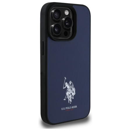 US Polo USHCP15XPGEV iPhone 15 Pro Max    6,7" granatowy/navy Leather Embroidered DH Color