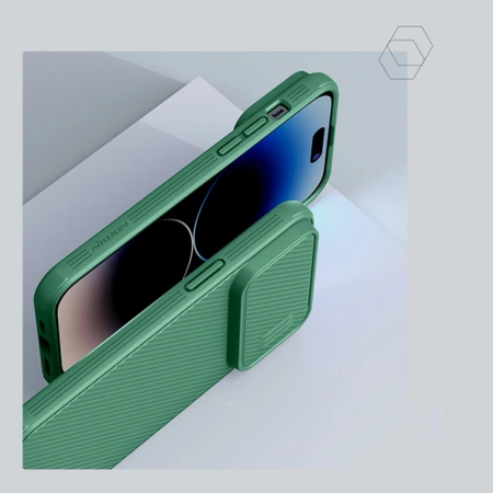 Nillkin CamShield S Case etui iPhone 14 Pro Max pancerny pokrowiec osłona na aparat niebieskie