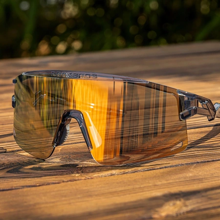 Rockbros Polarisierte Fahrradbrille mit UV-Schutz und Korrektureinsatz - Weiß