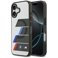 Etui BMW M IML Metal Buttons Tricolor Lines MagSafe na iPhone 17 - szare