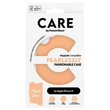CARE by PanzerGlass Fashion Case iPhone 16 6,1" pfirsich/pfirsich MagSafe 1389