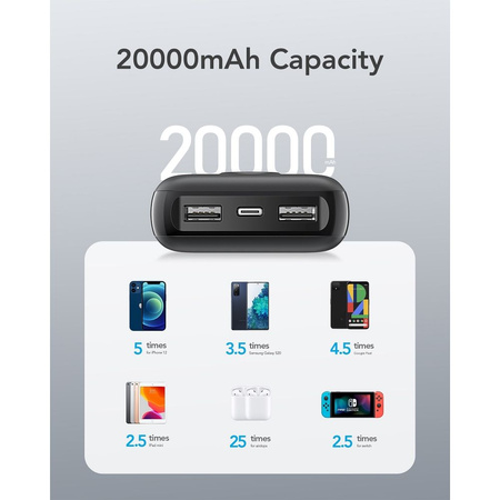 Bateria zewnętrzna (Powerbank) VEGER L20S - 20 000mAh LCD Quick Charge PD 20W biały (VP2039PD  / W2039PD )