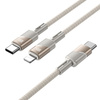 Kabel 2w1 USB C do USB C + Lightning Hoco 5A 100W 1,2 m U139 złoty