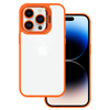 Tel Protect Kickstand case + szkło na aparat (lens) do Iphone 15 Pro pomarańczowy