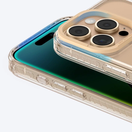 Etui silikonowe AMAZINGTHING Titan Pro Mag Case z pierścieniem magnetycznym do iPhone 16 Pro - różowe złoto