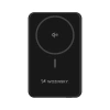 Powerbank Wozinsky WLWP-10KA0Y3S 22,5W PD Qi2 10000 mAh, z podstawką, 1x USB-A, 1x USB-C - czarny