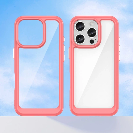 Outer Space Case with Gel Frame for iPhone 16 Pro - Red