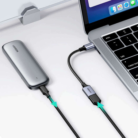 Ugreen kabel adapter przejściówka OTG USB-C (męski) - USB-A (żeński) 5Gb/s 0.15m czarny (US378)