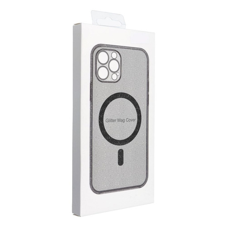 Futerał CLEAR MAG COVER z ochroną aparatu kompatybilny z MagSafe do IPHONE 14 black glitter