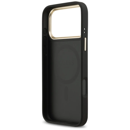 Guess 4G Strass Logo MagSafe Case für iPhone 17 Pro Max - Schwarz