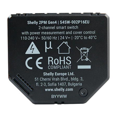 Shelly 2PM Gen4 Controller Zigbee/Matter