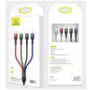 USAMS Kabel pleciony U26 4w1 0.35m 2A Fast Charge (2xlightning/microUSB/USB-C) SJ411USB01 (US-SJ411)