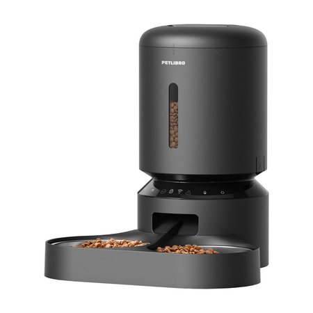Dozownik karmy Petlibro Granary z podwójną miską, Wifi, 5L(czarny)