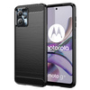 Carbon Case für Motorola Moto G13 flexible Silikon-Carbon-Hülle schwarz