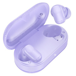 HOCO słuchawki bezprzewodowe bluetooth TWS EQ19 fioletowe