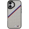 Etui BMW M Tricolor Metal Logo MagSafe do iPhone 17 - szare