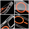 Drop Glue Colorful Ring Mag Cover kompatybilny z MagSafe pasuje do IPHONE 16 PRO MAX pomarańczowy
