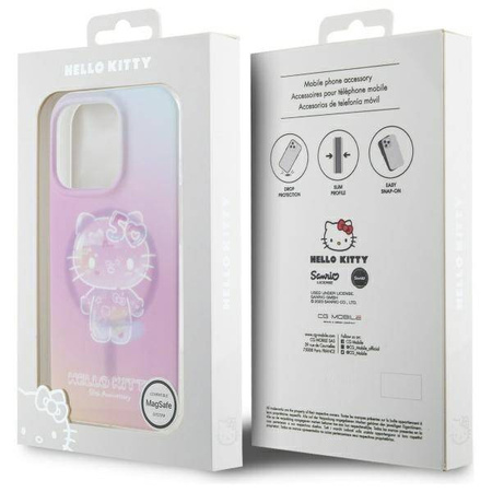 Original Case IPHONE 16 PRO Hello Kitty Hardcase IML 50TH Anniversary MagSafe (HKHMP16LH50AP) pink