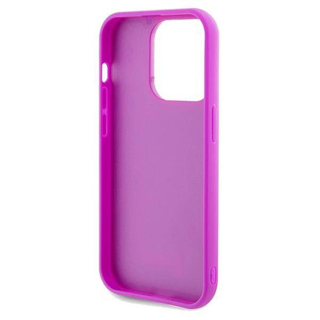 Oryginalne Etui GUESS Hardcase GUHCP14LPMSDGSF do iPhone 14 Pro (Disco Script Metal / fuksja)