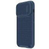 Nillkin Textured S Case für iPhone 14 Pro, gepanzerte Hülle mit Kameraabdeckung, blau