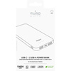 PURO White Fast Charger Power Bank – Power bank dla smartfonów i tabletów 10000 mAh, 2xUSB-A + 1xUSB-C (biały)