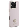 Original Handyhülle IPHONE 16 PRO Guess Hardcase Silicone Logo Strass 4G (GUHCP16LM4DGPP) blassrosa