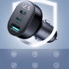 Joyroom JR-CCD04 30W 2x USB-C USB-A Autoladegerät mit Display - Schwarz