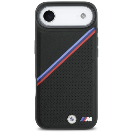Etui BMW M Tricolor Metal Logo MagSafe do iPhone 17 Air - czarne