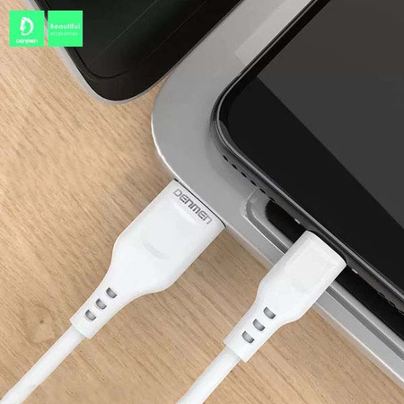 KABEL USB IPHONE DENMEN BIAŁY 1M D01L 20W 2.4A