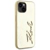Karl Lagerfeld Wrinkled Metal Signature iPhone 15 Case - Gold