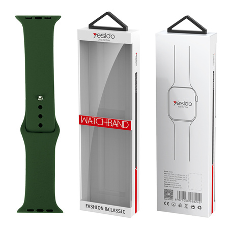 Yesido WB44 Silikonowy Pasek do Apple Watch S 38/40/41 (97+110) #43 ALFALFA/ZIELONY