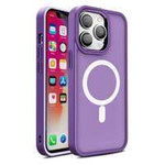 Gepanzerte magnetische iPhone 14 Pro Max MagSafe Color Matte Hülle – Lila